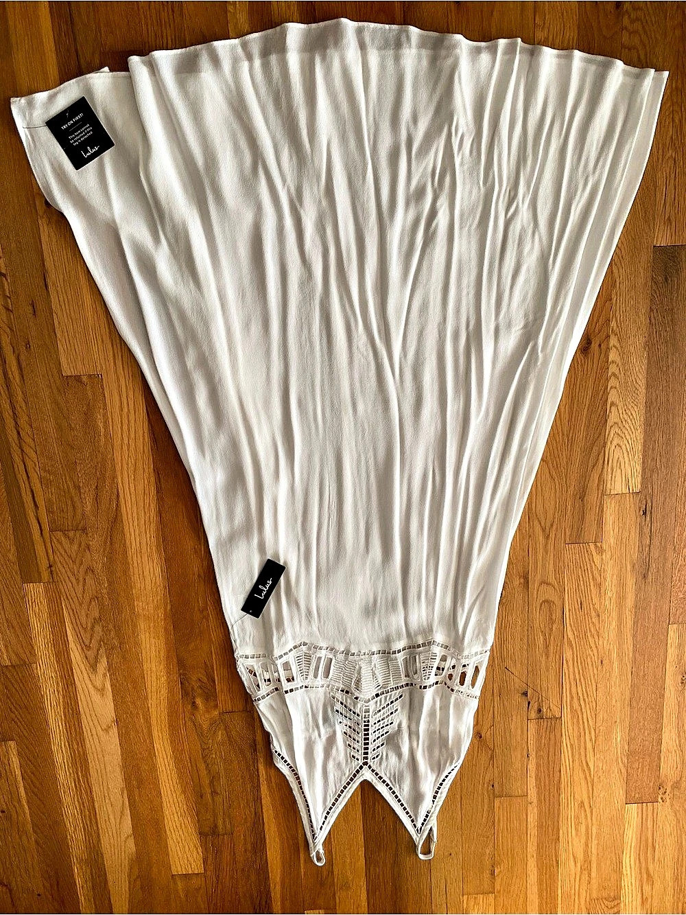 Lulus Seaside White Cut out Swim Cover Up Dress Size XS NWT